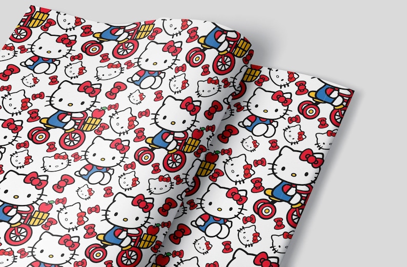 Hello Kitty Wrapping Paper Sheets Set of 3 Birthday Party - Etsy