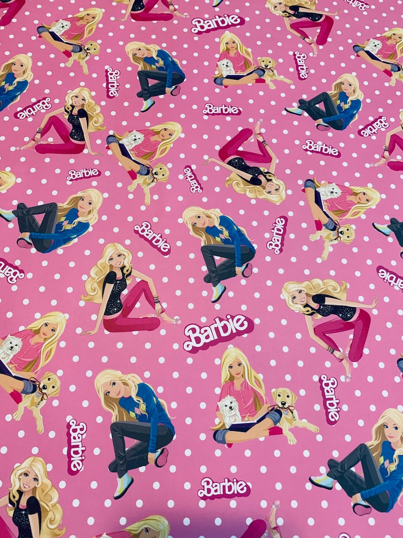 Barbie Wrapping Paper Sheets Set of 3 Barbie Party Decor Etsy