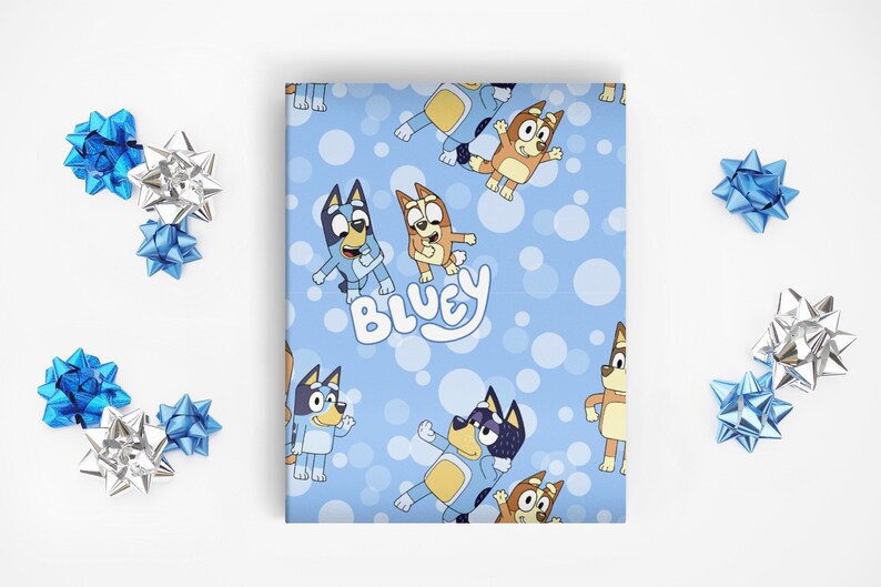 Bluey Wrapping Paper Sheets Set of 3 Sheets Birthday Party Etsy