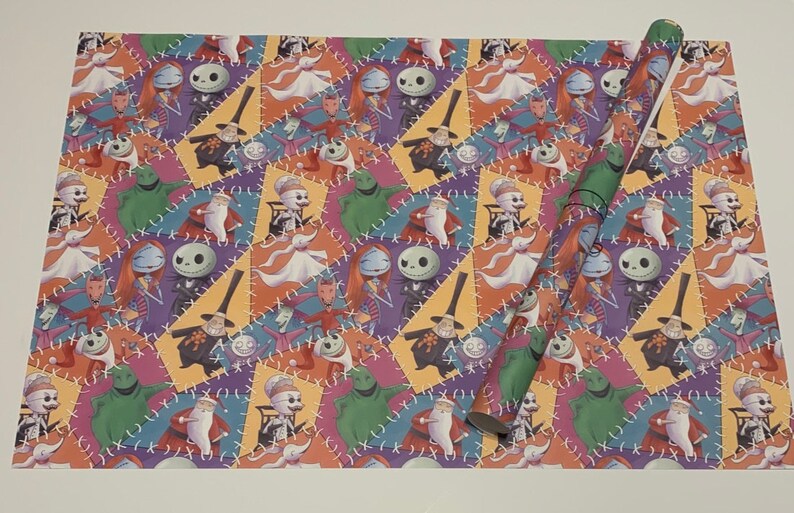Nightmare Before Christmas Wrapping Paper Sheets Set of 3 Etsy