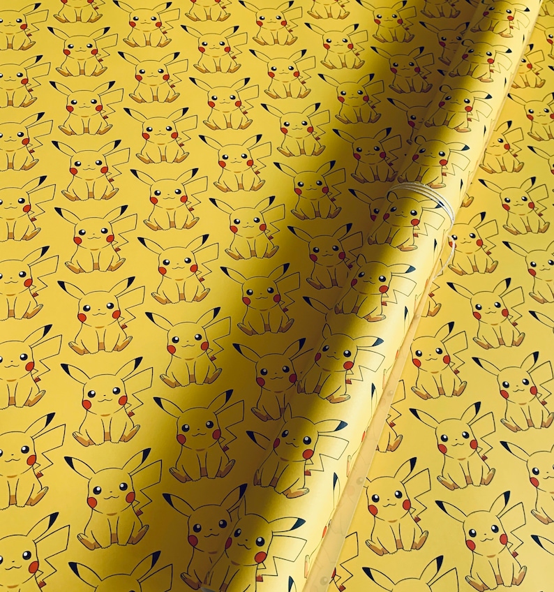 Pokémon Pikachu Wrapping Paper Sheets Set of 3 Pokémon | Etsy