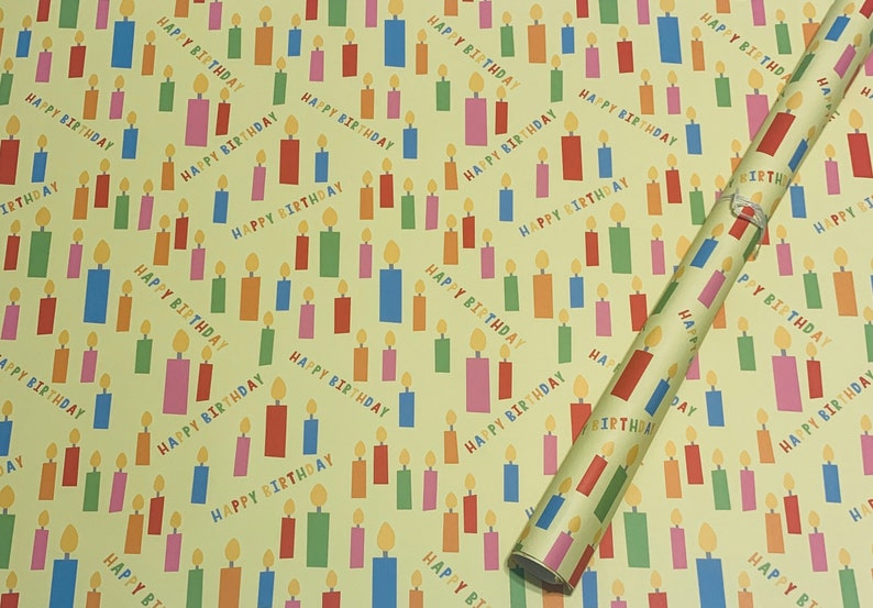 Happy Birthday Wrapping Paper Sheets Set of 3 Sheets Etsy