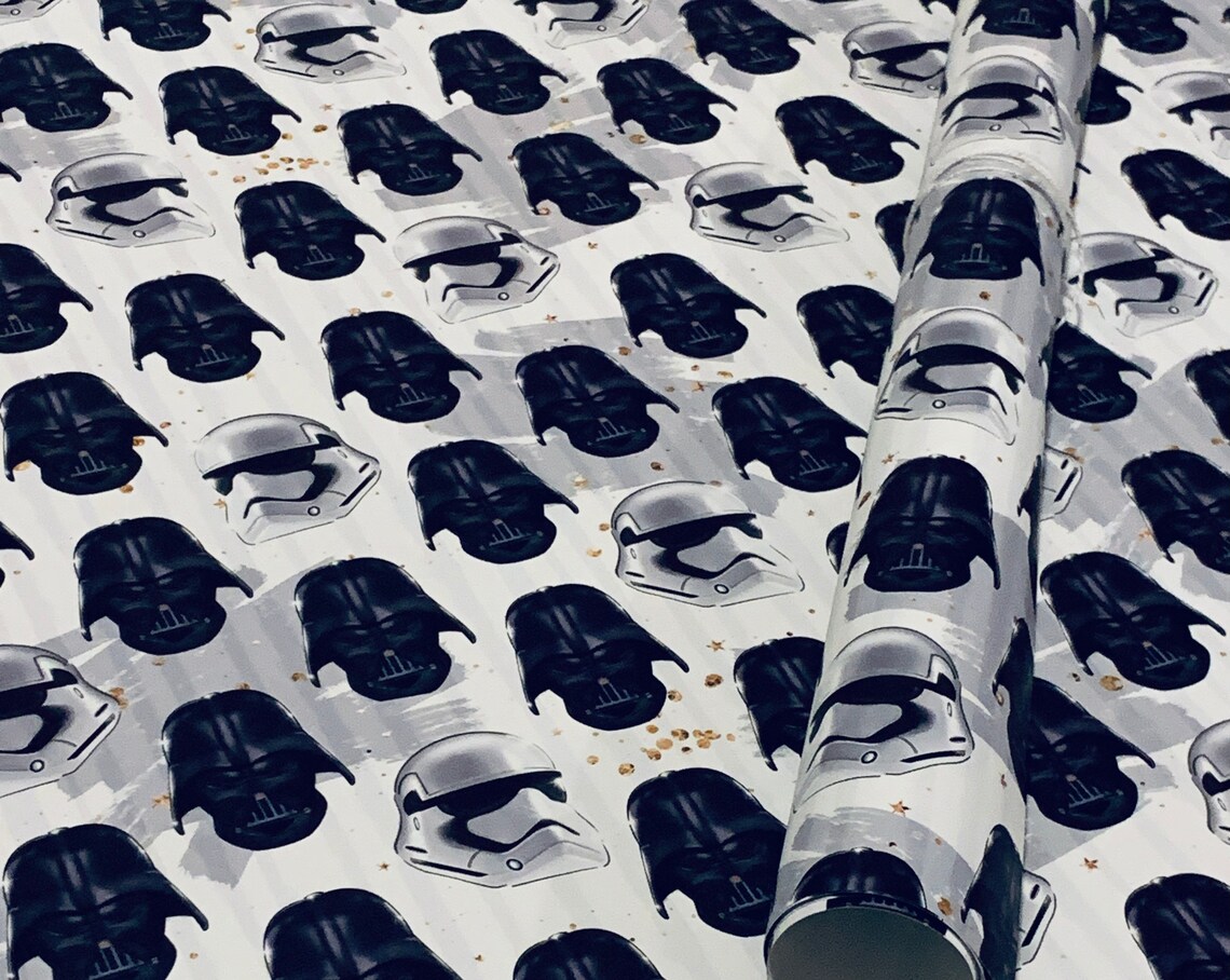 Star Wars Wrapping Paper Sheets Set of 3 Stormtrooper Etsy