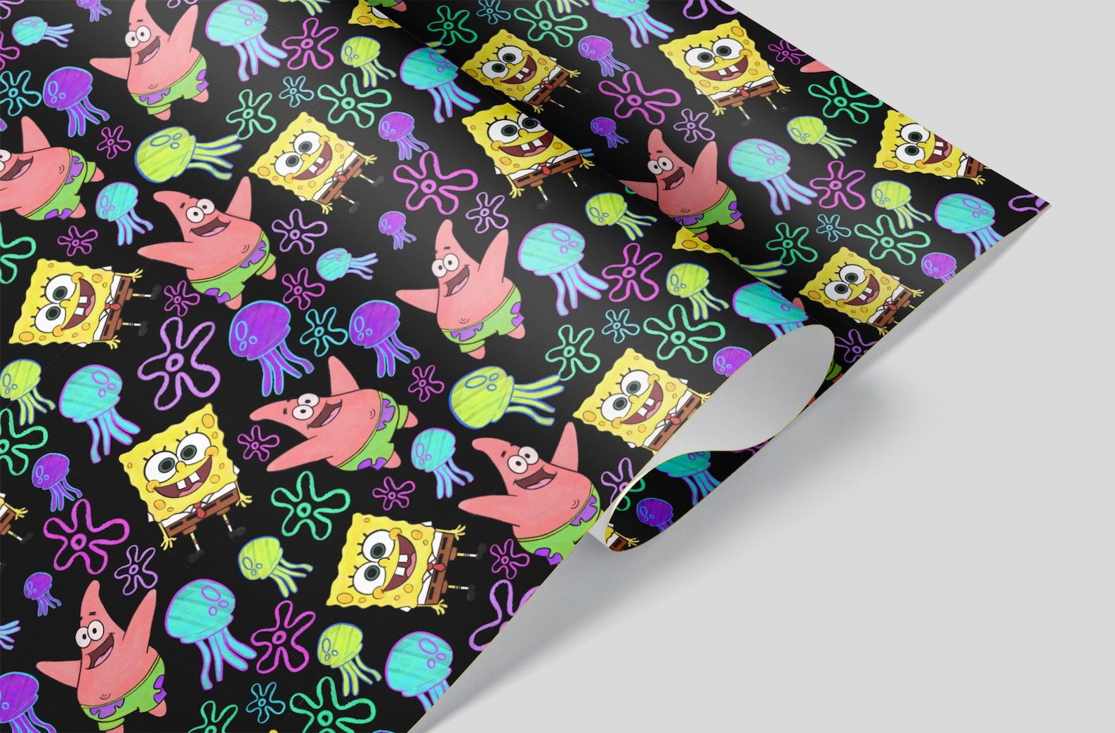 Spongebob Squarepants Wrapping Paper Sheets Set of 3 Etsy