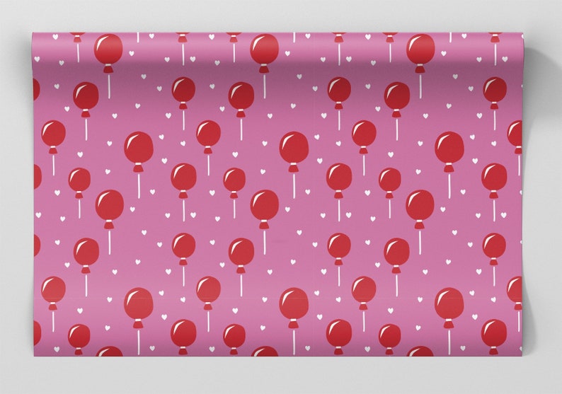 Happy Birthday Balloons Wrapping Paper Sheets Set of 3 Etsy