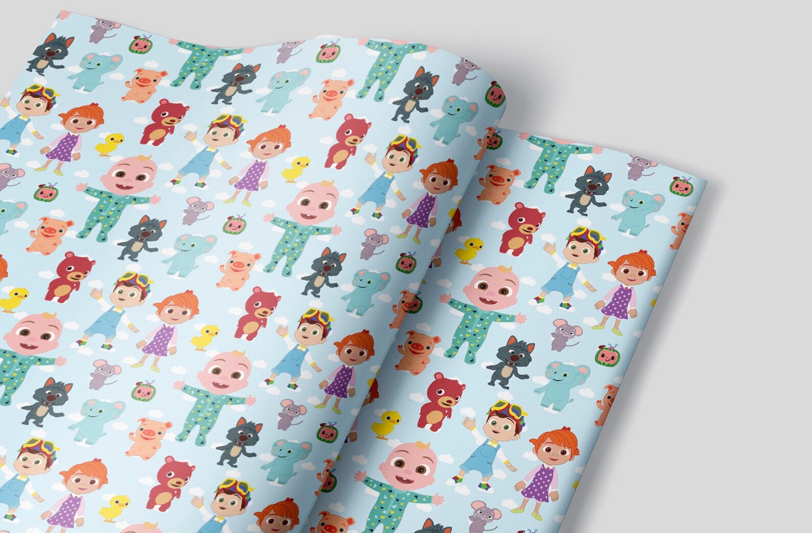 Blue Wrapping Paper Sheets Set of 3 Sheets Etsy