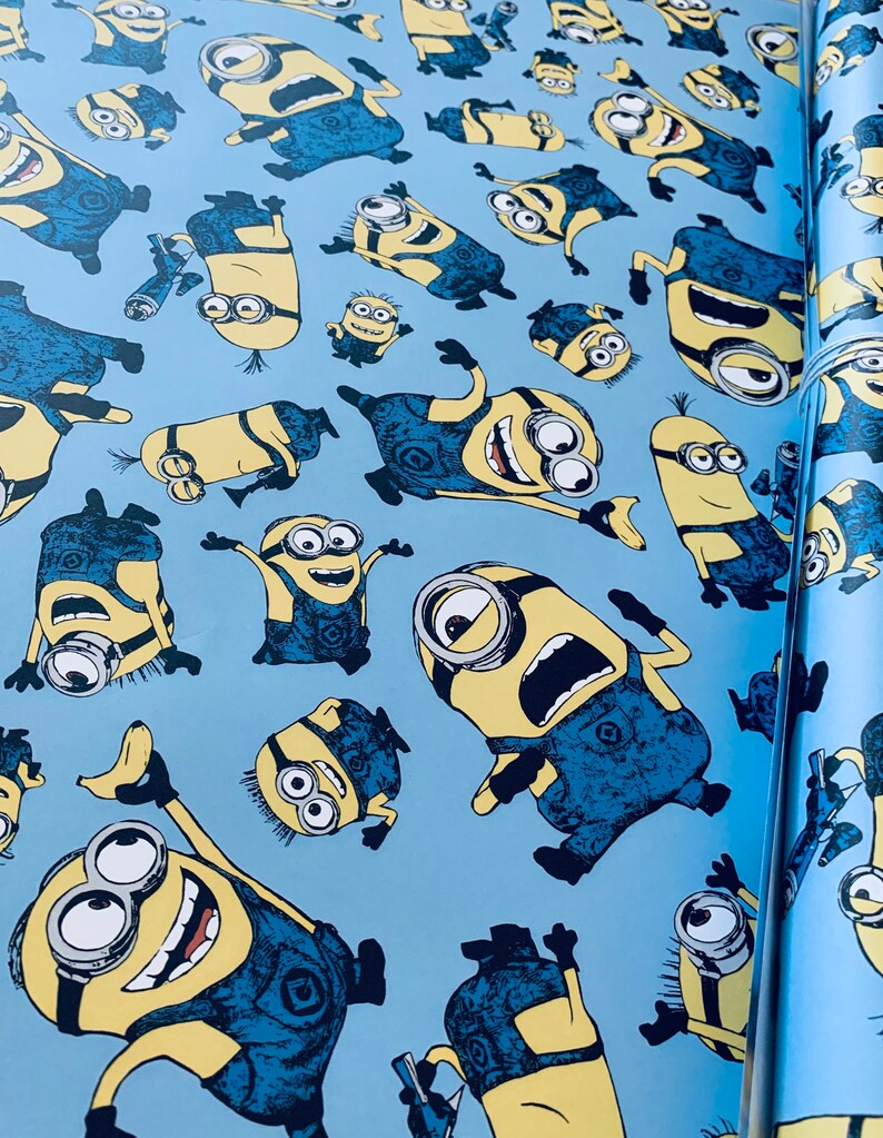 Minions Wrapping Paper Sheets Set of 3 Bob Kevin Stuart Etsy