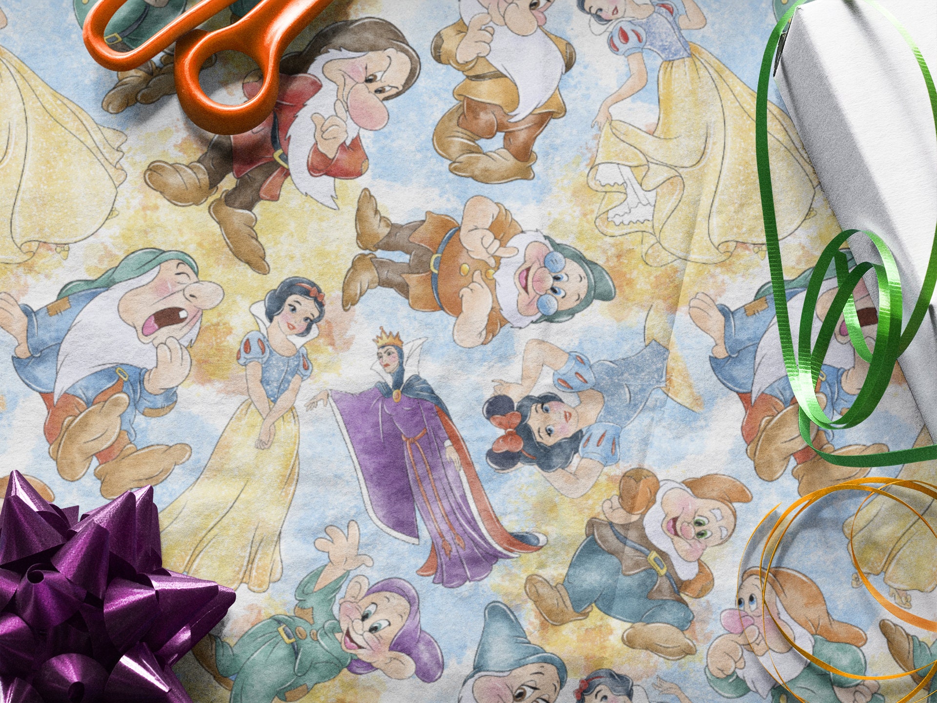 Snow White and the Seven Dwarfs Wrapping Paper