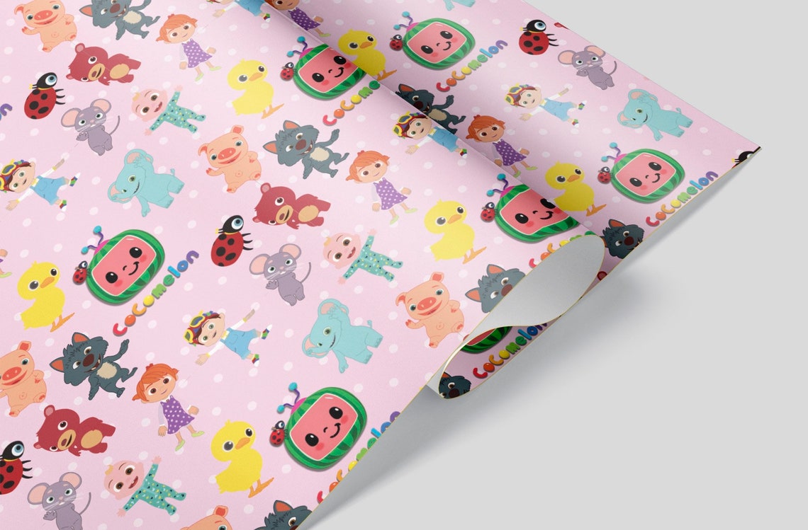 Pink Wrapping Paper Sheets Set of 3 Birthday Etsy