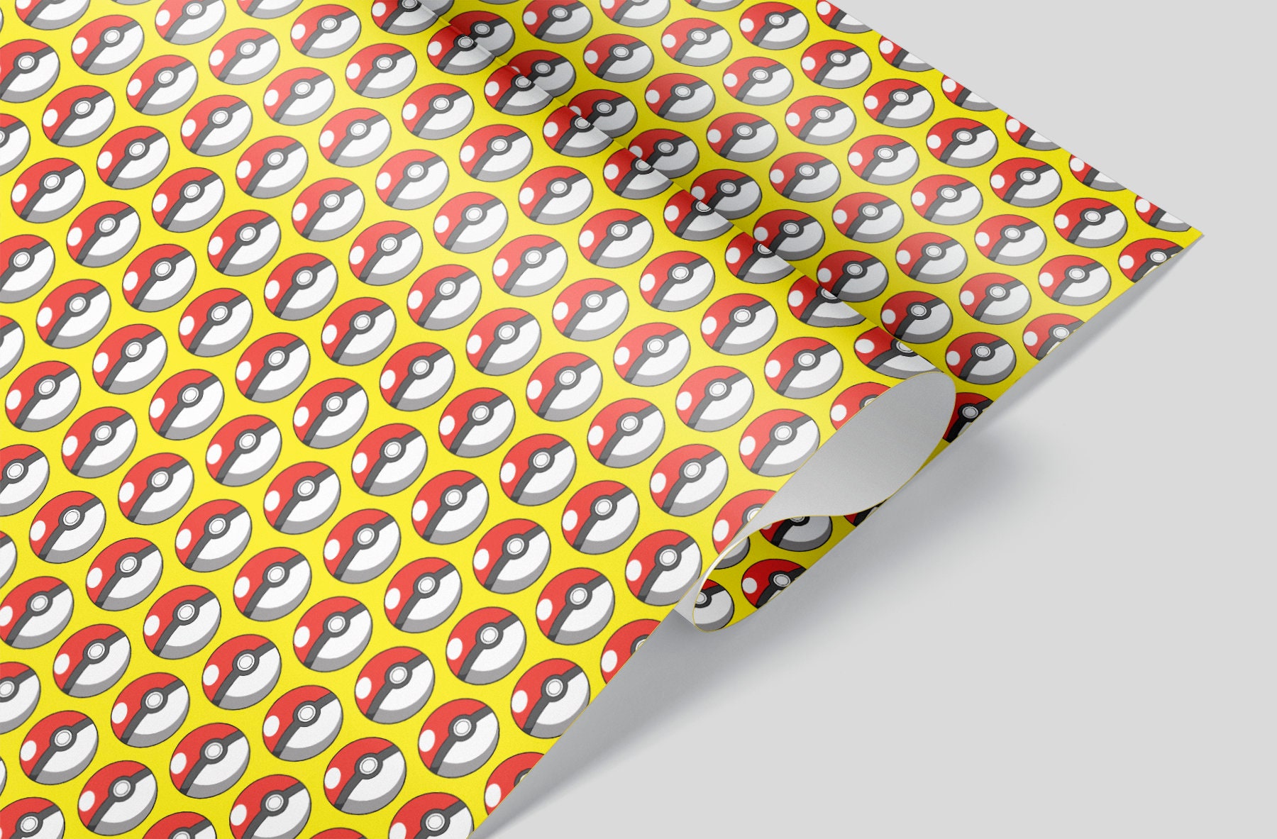 Pokémon Poke Ball Pokeball Wrapping Paper Sheets Set of 3 | Etsy
