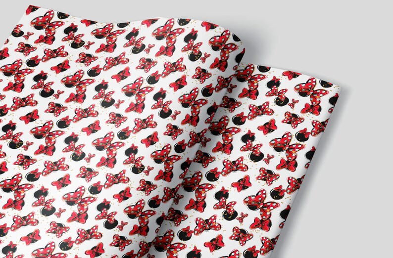 Minnie Mouse Wrapping Paper Sheets Set of 3 Disney Minnie Etsy