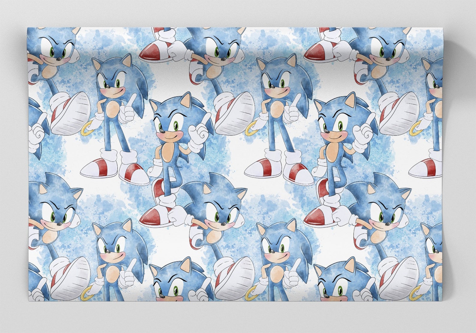 Sonic the Hedgehog Wrapping Paper Sheets Set of 3 Sheet Etsy Israel
