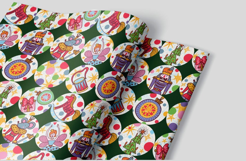 Christmas Nutcracker Wrapping Paper Sheets Set of 3 Etsy