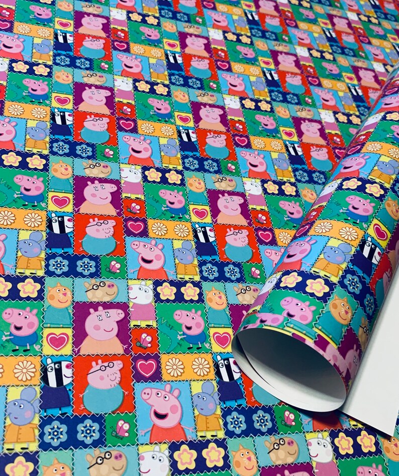Peppa Pig Wrapping Paper Sheets Set of 3 Peppa Pig Etsy