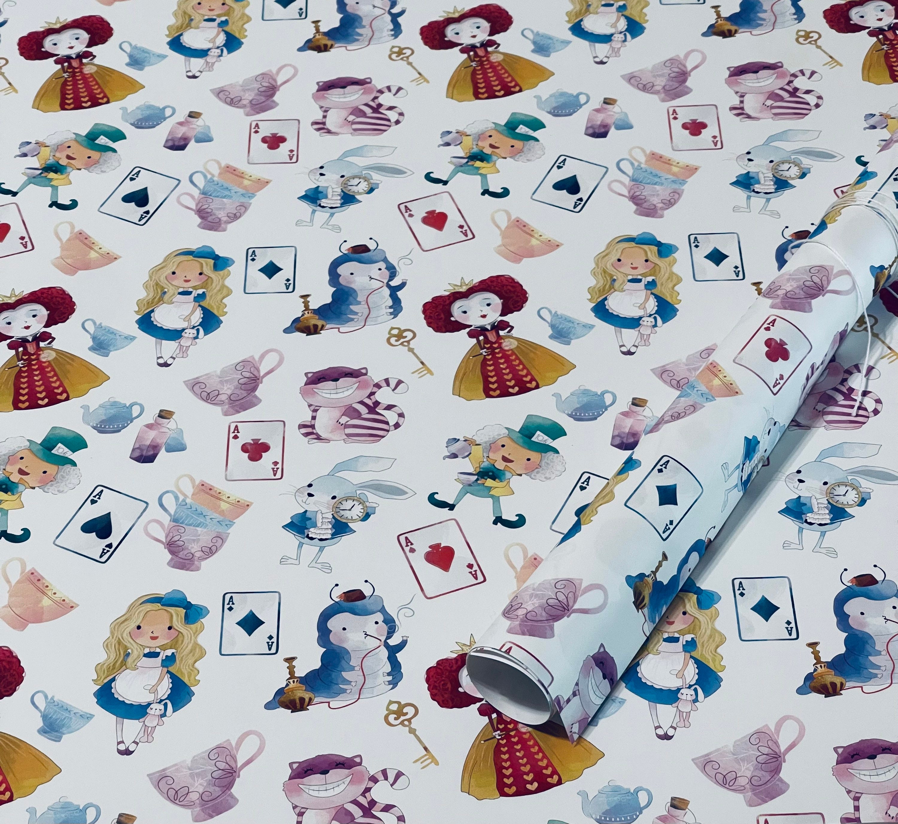 Alice in Wonderland Wrapping Paper Sheets