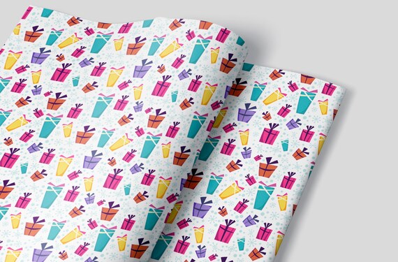 Hanukkah Christmas Gift Decor Holiday Gift Wrap Kids Hanukkah Party Set of 3 Hanukkah Wrapping Paper Sheets