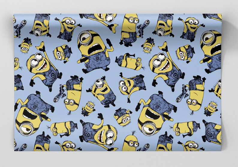 Minions Wrapping Paper Sheets Set of 3 Sheets Bob Kevin Etsy