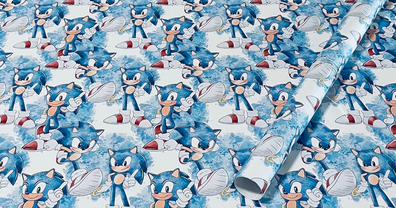 Sonic the Hedgehog Wrapping Paper Sheets Set of 3 Sheet Etsy Israel