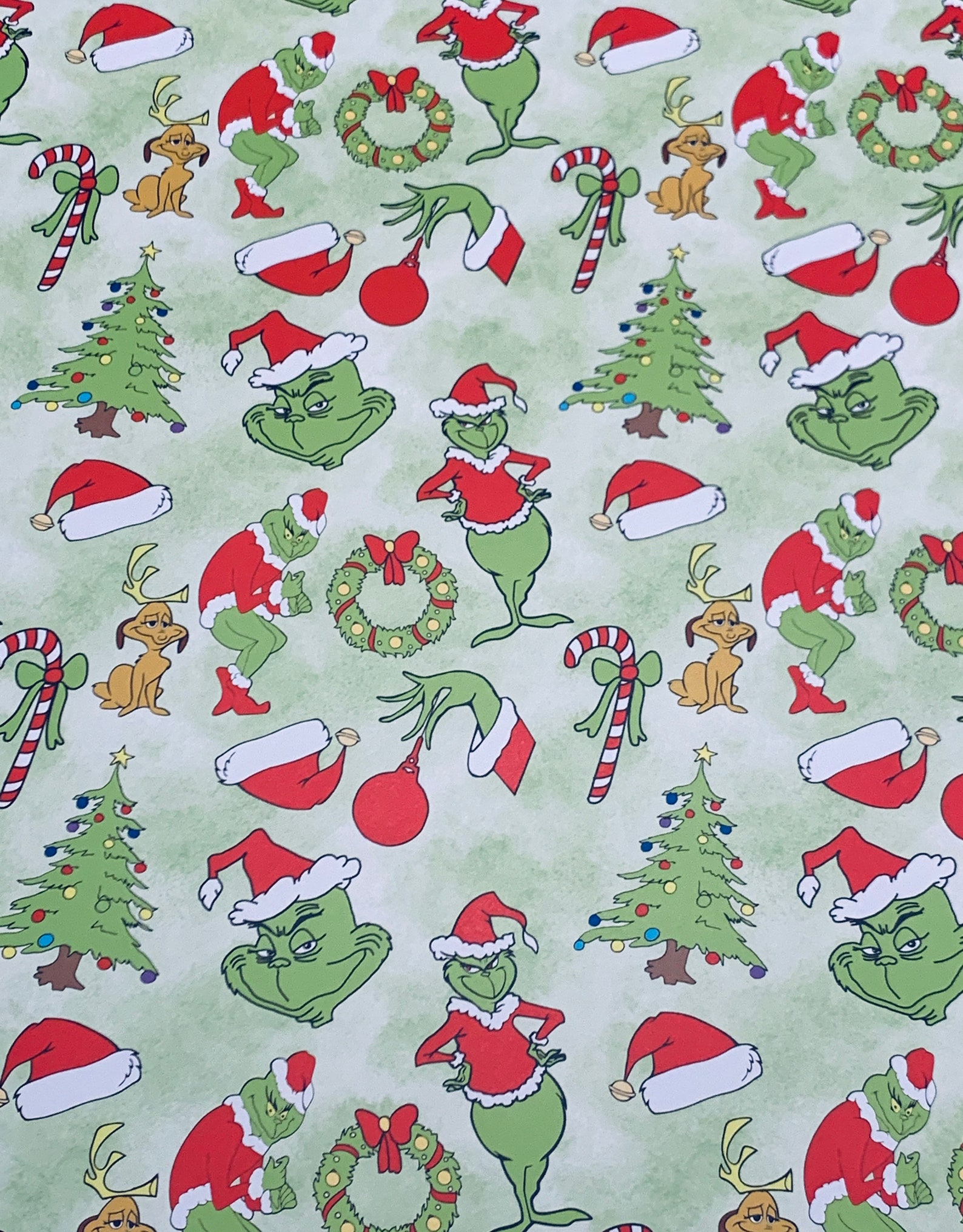 The Grinch Wrapping Paper Sheets Set of 3 How The Grinch Etsy