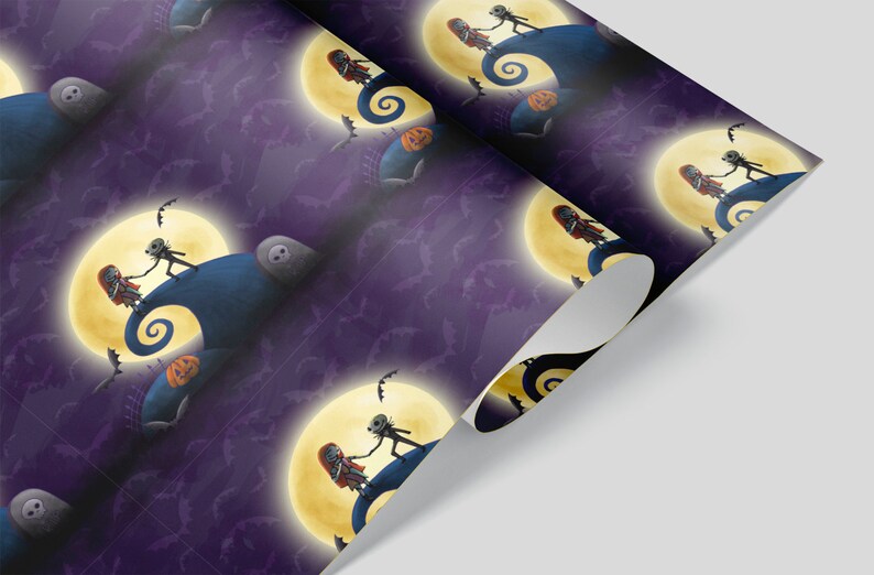 Nightmare Before Christmas Wrapping Paper Sheets Set of 3 Etsy