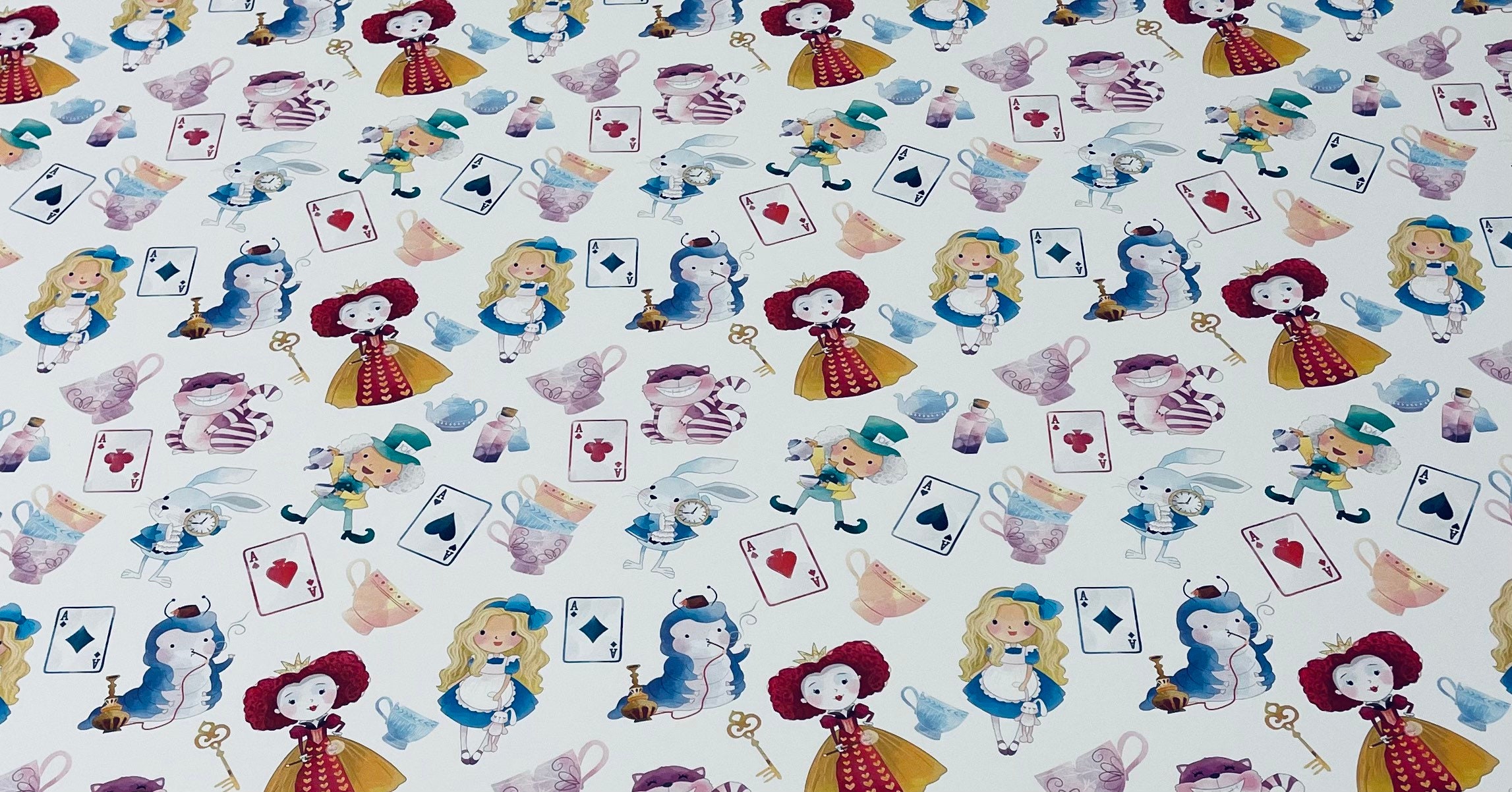 Alice in Wonderland Wrapping Paper Sheets