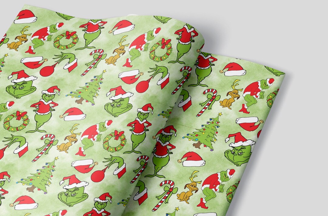 The Grinch Wrapping Paper Sheets Set of 3 Sheets How the Etsy