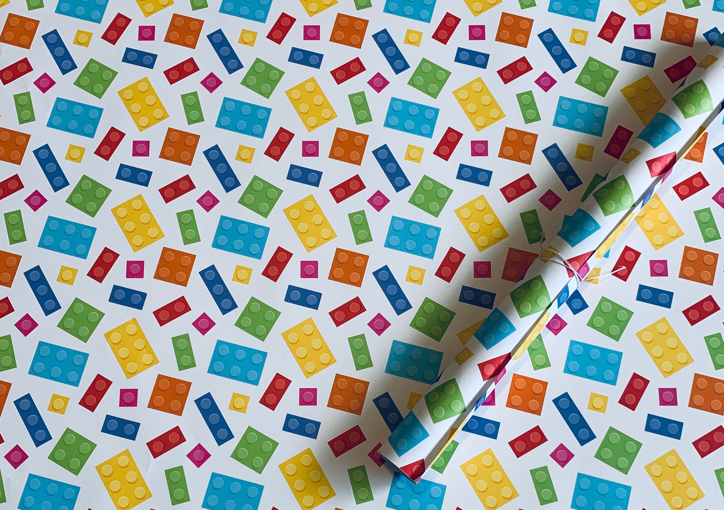 lego wrapping paper