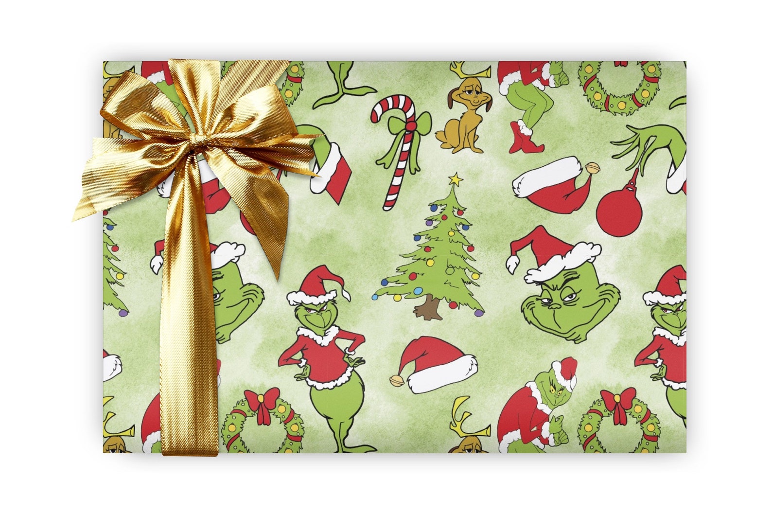 The Grinch Wrapping Paper Sheets Set of 3 How The Grinch Etsy