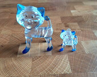 Vintage 70s lucite cats