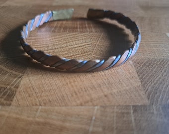 Vintage braided copper bracelet