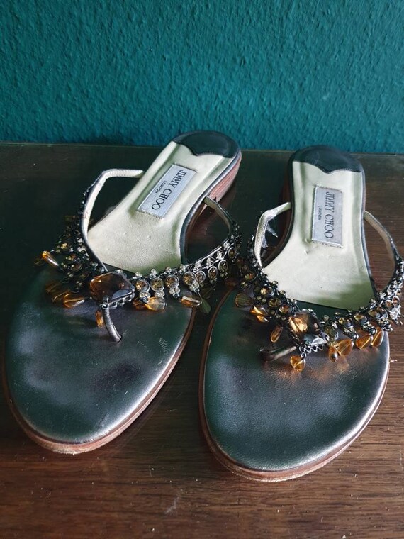 Vintage rhinestone Jimmy Choo slippers