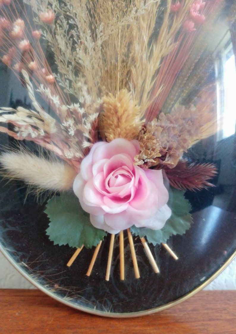 Vintage dried flower wall hanger