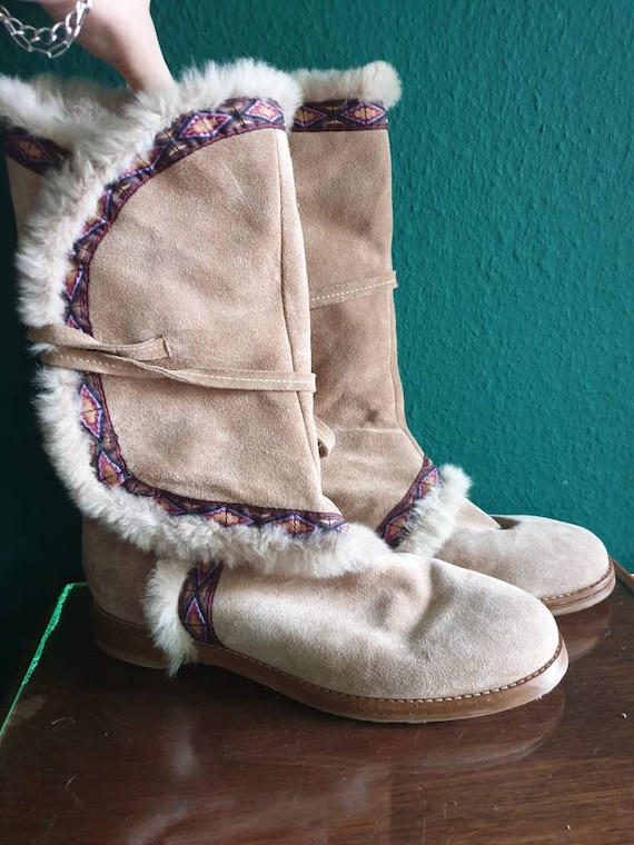 Vintage Jimmy Choo rabbit fur boots