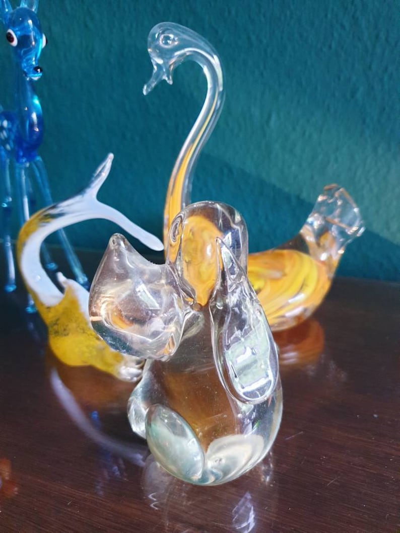 Vintage glass animals figurines lot Etsy