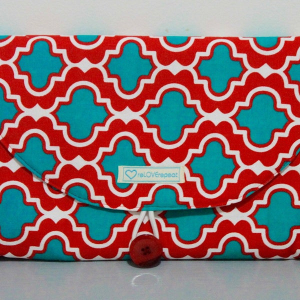 Baby Change Mat, Waterproof + Padded with Diaper and Wipe Pockets - Upcycled Materials | (Changing Pad)