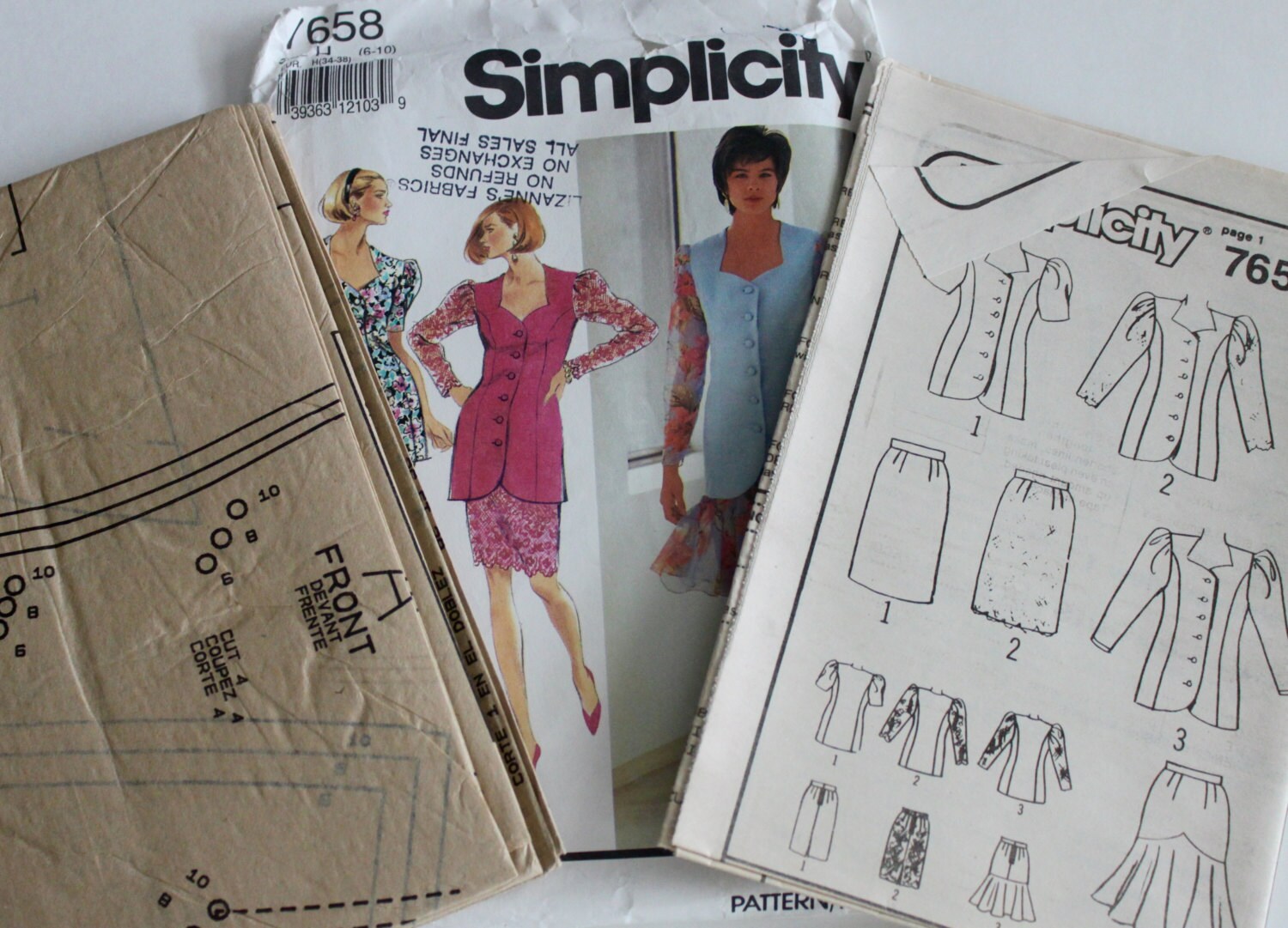 Vintage 1991 Sewing Pattern SIMPLICITY 7658. Complete & | Etsy