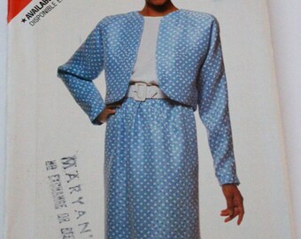 Vintage 1989 Sewing Pattern, SEE & SEW 3318/794. Complete and Uncut. U.S. Size 12, 14, 16. Dress, Jacket.