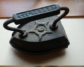 Antique Cast Iron Flat Iron with Stand