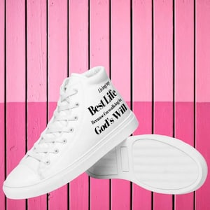 Women’s high top canvas shoes - Walking in God&#39;s Will