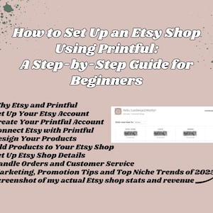 How to Start an Etsy Shop with Printful | Step-by-Step eBook | Etsy + Printful Beginner Guide | Passive Income Digital Download