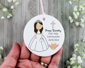 Personalisable First communion gift for girl/communion gift girl/communion gift/communion favor girl/communion ornament