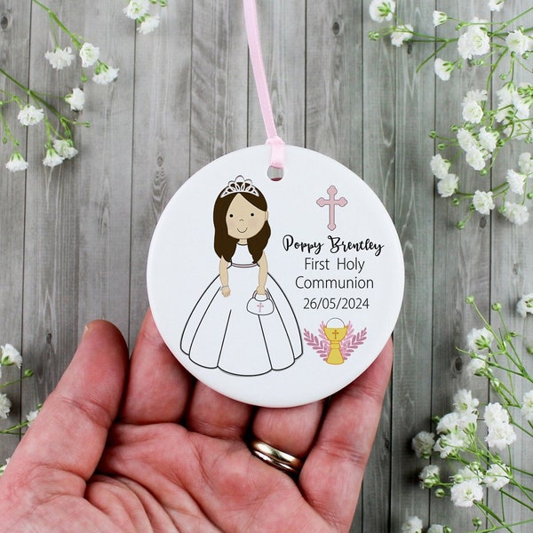 Personalisable First communion gift for girl/communion gift girl/communion gift/communion favor girl/communion ornament