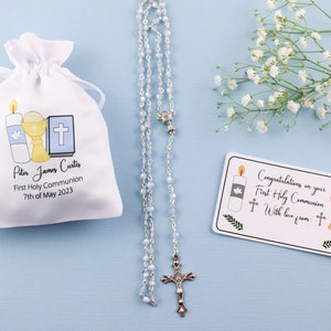 Boy or Girl First Communion gifts set / Holy communion rosary beads / rosary beads / 1st communion gift  / personalized holy communion gift