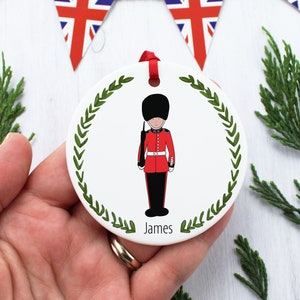 Royal guard ceramic decoration / Queen's guard / Grenadier Guard / English soldier / Royal soldier / British soldier / tree decoration