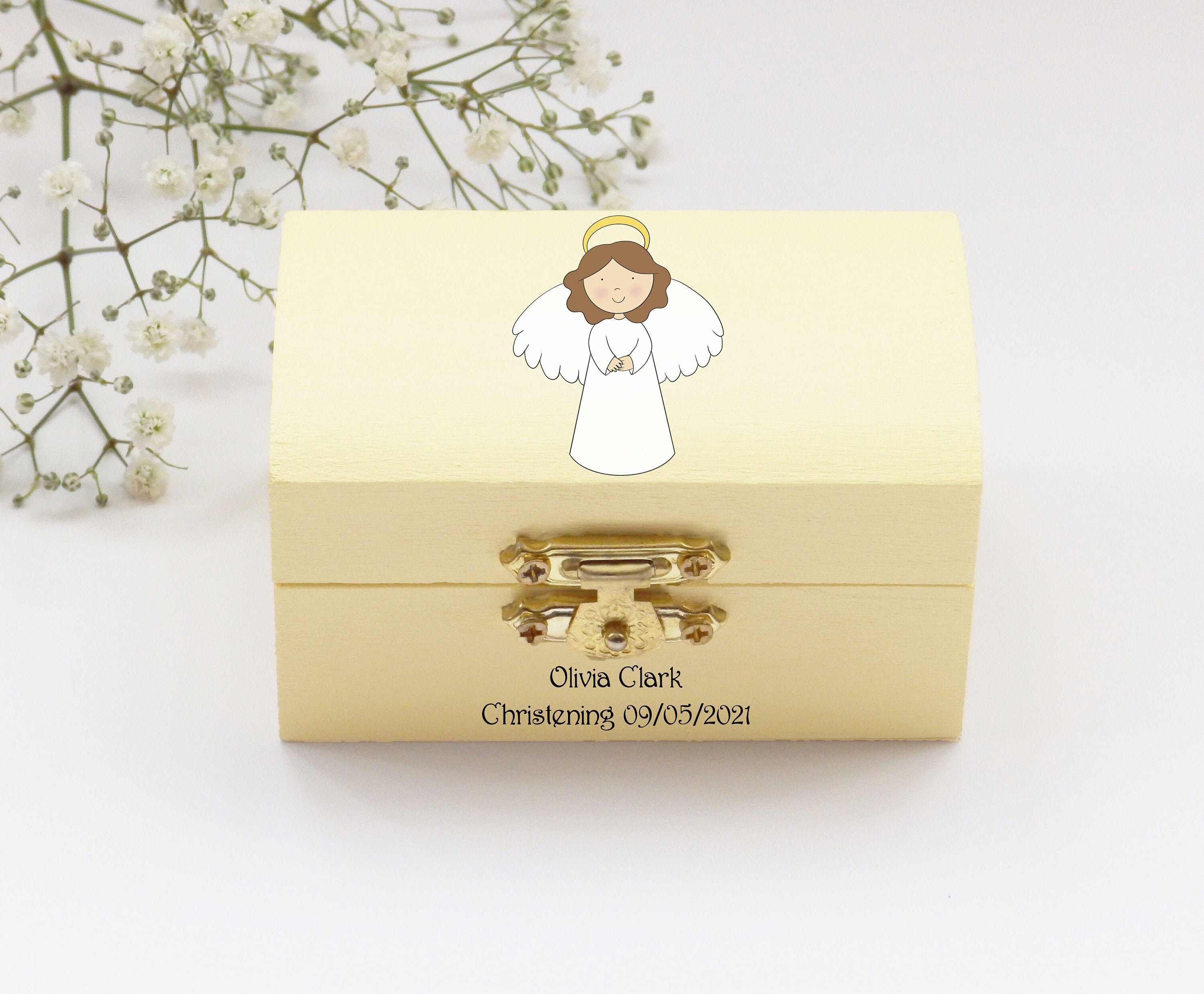 Engraved Trinket Box Christening Baptism Gift Engraved Trinket Box Christening Baptism Gift