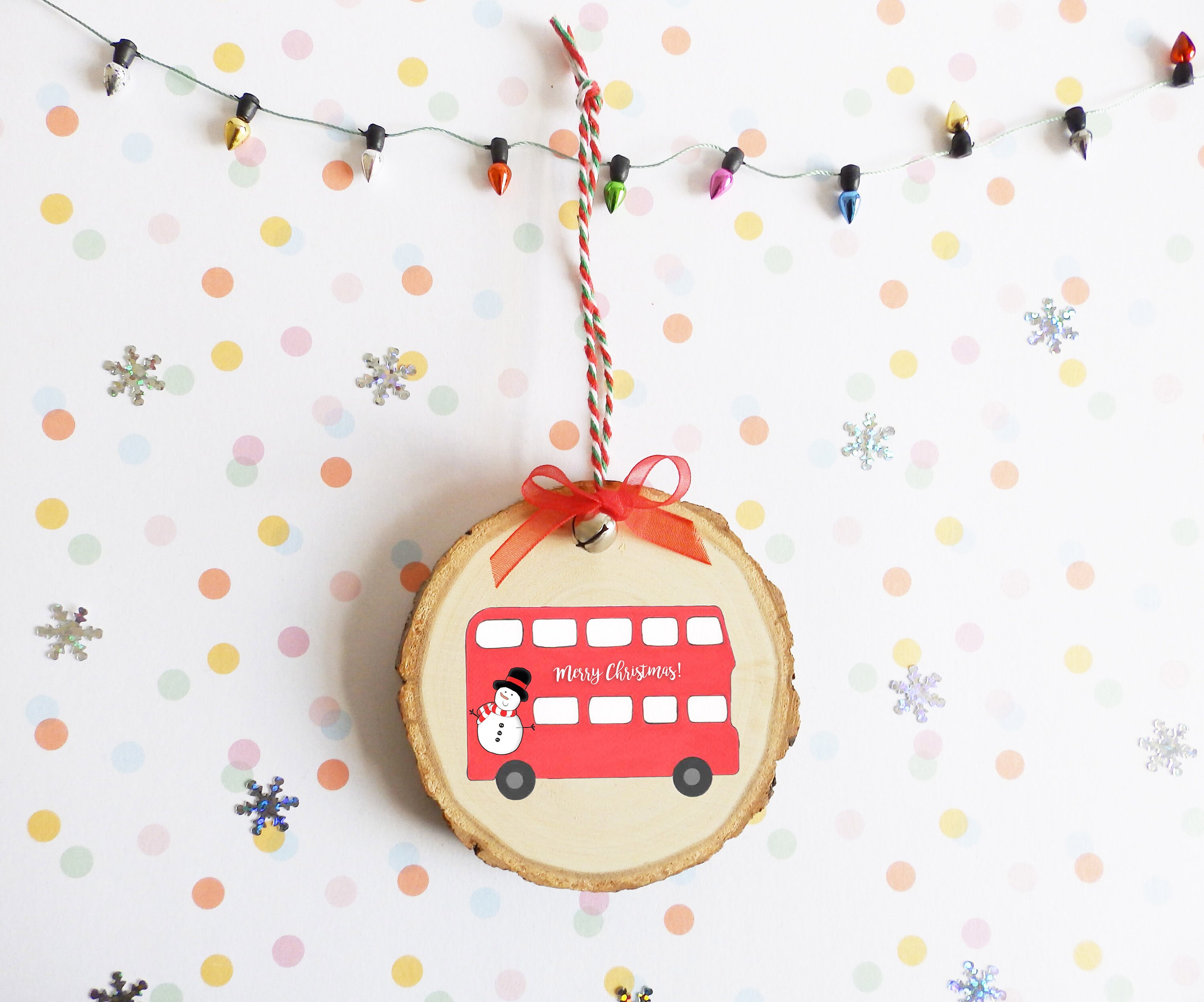 London red bus decoration / London bus Christmas tree Etsy