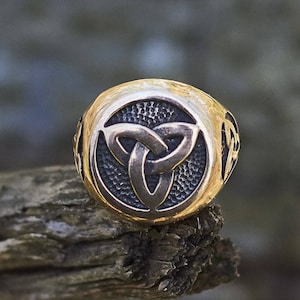 Elegant Celtic Trinity Ring | Irish Knot Design | Sterling Silver or Bronze