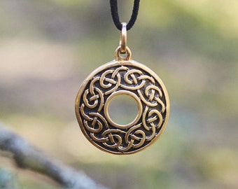 Celtic Triquetra Knot Necklace: Bronze or Sterling Silver Pagan Jewelry