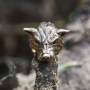 Handcrafted Wolf Ring | Eco-Friendly Bronze or Sterling Silver Jewelry | Artisan Crafted Mystical Design