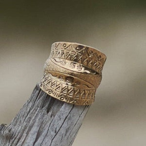 Eco-Friendly Bronze or Sterling Silver Boho Ring, Adjustable and Handmade, Unique Gift for Women